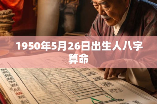 1950年5月26日出生人八字算命