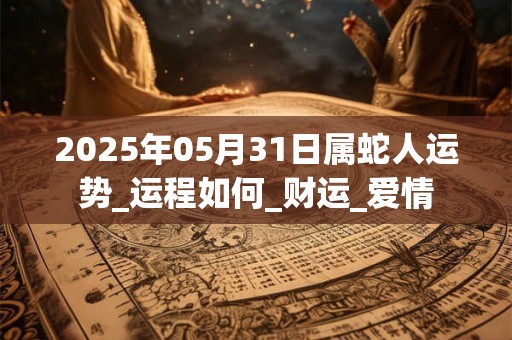 2025年05月31日属蛇人运势_运程如何_财运_爱情 2025年05月31日属蛇人运势_运程如何_财运_爱情