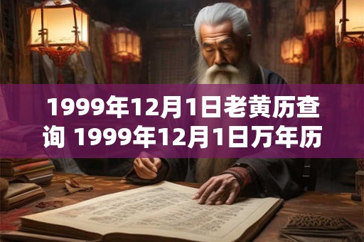 1999年12月1日老黄历查询 1999年12月1日万年历黄道吉日
