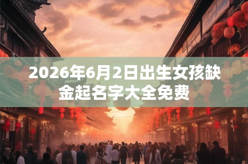 2026年6月2日出生女孩缺金起名字大全免费 2026年6月2日出生女孩缺金起名字大全免费