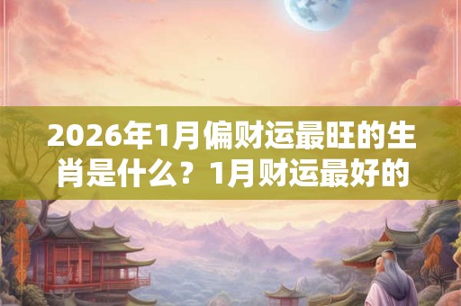 2026年1月偏财运最旺的生肖是什么？1月财运最好的生肖