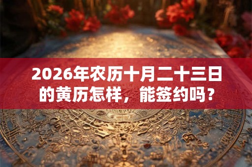 2026年农历十月二十三日的黄历怎样，能签约吗？
