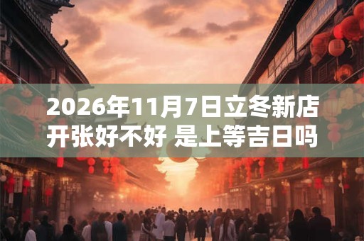 2026年11月7日立冬新店开张好不好 是上等吉日吗 2026年11月7日立冬新店开张好不好 是上等吉日吗