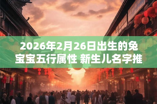 2026年2月26日出生的兔宝宝五行属性 新生儿名字推荐 2026年2月26日出生的兔宝宝五行属性 新生儿名字推荐