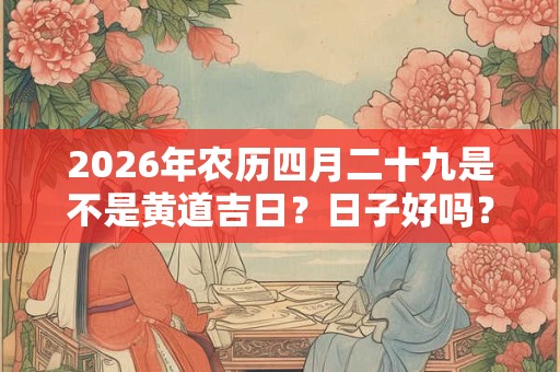 2026年农历四月二十九是不是黄道吉日？日子好吗？