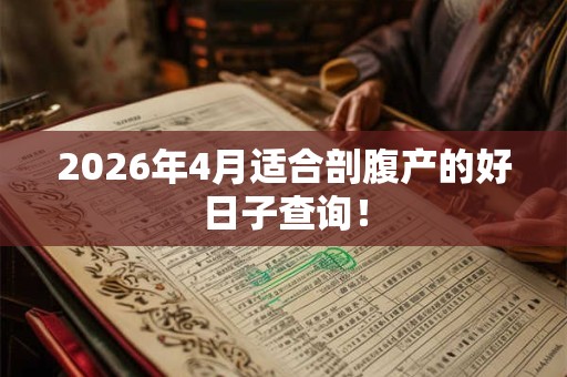 2026年4月适合剖腹产的好日子查询！