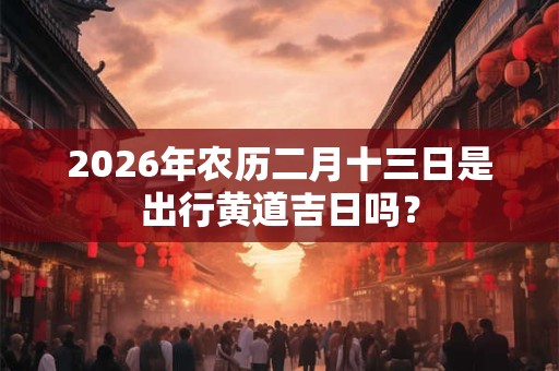 2026年农历二月十三日是出行黄道吉日吗？