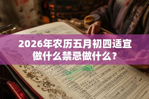 2026年农历五月初四适宜做什么禁忌做什么? 2026年农历五月初四适宜做什么禁忌做什么?