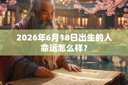 2026年6月18日出生的人命运怎么样？