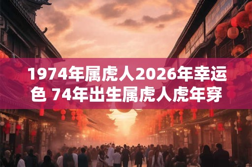 1974年属虎人2026年幸运色 74年出生属虎人虎年穿什么颜色衣服好 1974年属虎人2026年幸运色 74年出生属虎人虎年穿什么颜色衣服好