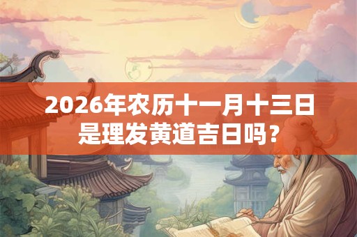 2026年农历十一月十三日是理发黄道吉日吗? 2026年农历十一月十三日是理发黄道吉日吗?