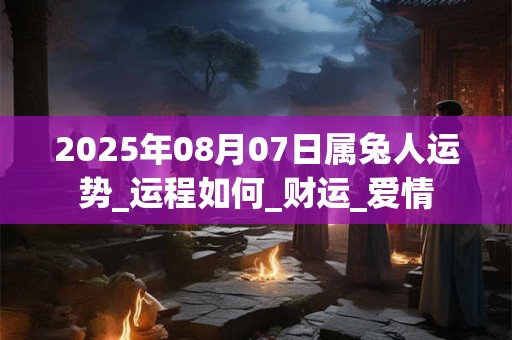 2025年08月07日属兔人运势_运程如何_财运_爱情