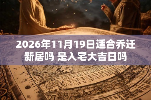 2026年11月19日适合乔迁新居吗 是入宅大吉日吗