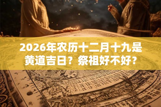 2026年农历十二月十九是黄道吉日?祭祖好不好? 2026年农历十二月十九是黄道吉日?祭祖好不好?