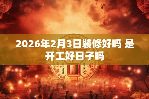 2026年2月3日装修好吗 是开工好日子吗