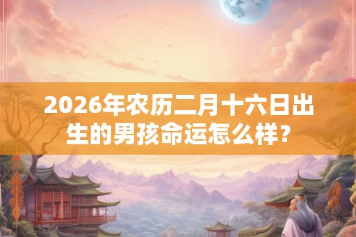 2026年农历二月十六日出生的男孩命运怎么样？
