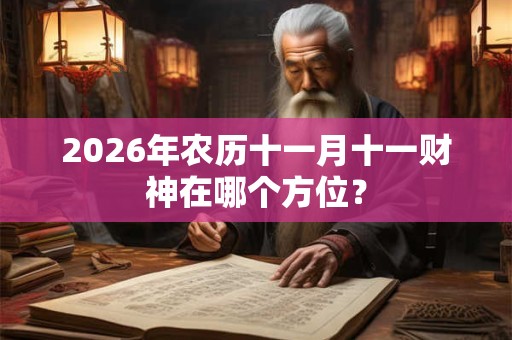 2026年农历十一月十一财神在哪个方位? 2026年农历十一月十一财神在哪个方位?