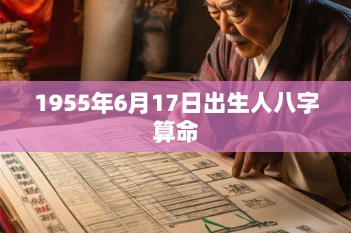 1955年6月17日出生人八字算命 1955年6月17日出生人八字算命