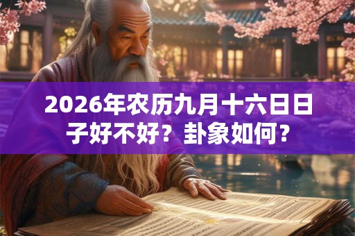 2026年农历九月十六日日子好不好？卦象如何？