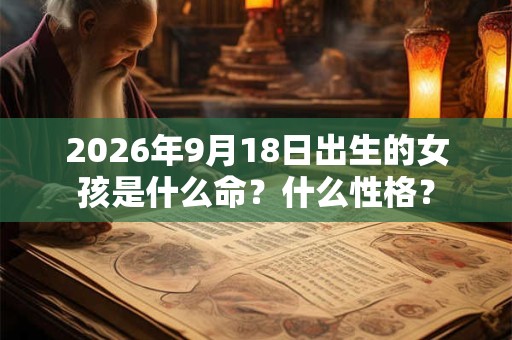2026年9月18日出生的女孩是什么命？什么性格？