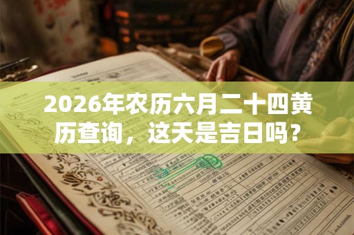 2026年农历六月二十四黄历查询,这天是吉日吗? 2026年农历六月二十四黄历查询,这天是吉日吗?