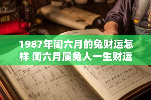 1987年闰六月的兔财运怎样 闰六月属兔人一生财运状况