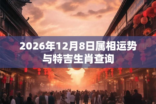 2026年12月8日属相运势与特吉生肖查询 2026年12月8日属相运势与特吉生肖查询