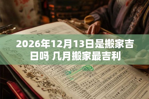 2026年12月13日是搬家吉日吗 几月搬家最吉利 2026年12月13日是搬家吉日吗 几月搬家最吉利