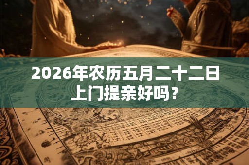 2026年农历五月二十二日上门提亲好吗？