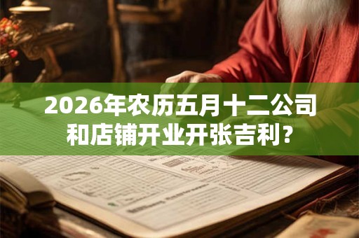 2026年农历五月十二公司和店铺开业开张吉利? 2026年农历五月十二公司和店铺开业开张吉利?