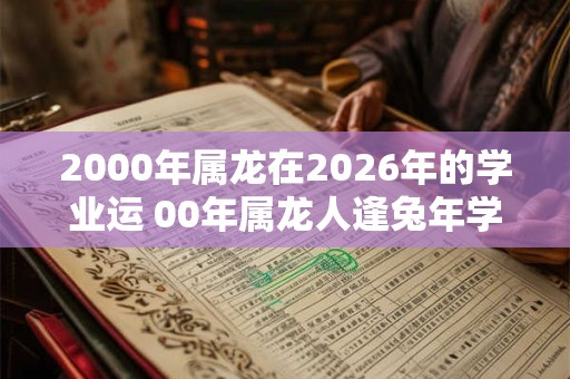 2000年属龙在2026年的学业运 00年属龙人逢兔年学习好不好 2000年属龙在2026年的学业运 00年属龙人逢兔年学习好不好