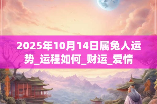 2025年10月14日属兔人运势_运程如何_财运_爱情 2025年10月14日属兔人运势_运程如何_财运_爱情