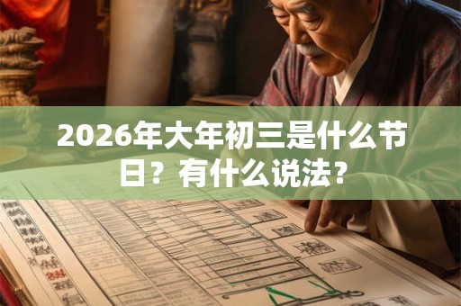 2026年大年初三是什么节日?有什么说法? 2026年大年初三是什么节日?有什么说法?