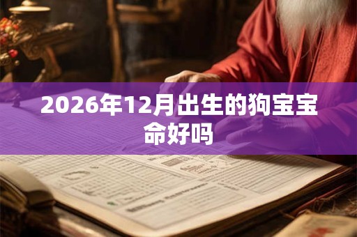 2026年12月出生的狗宝宝命好吗 2026年12月出生的狗宝宝命好吗