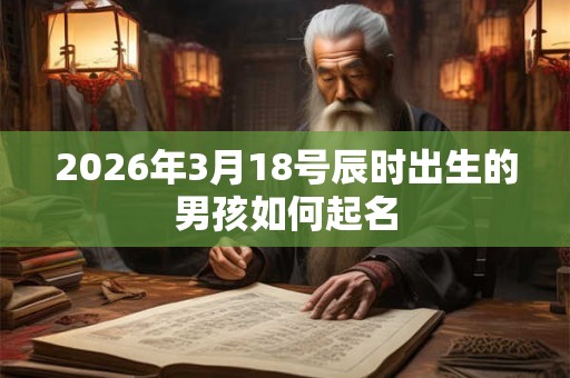 2026年3月18号辰时出生的男孩如何起名