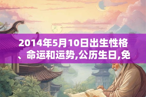 2014年5月10日出生性格、命运和运势,公历生日,免费算命