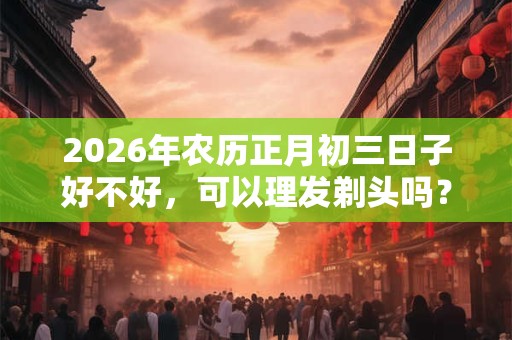 2026年农历正月初三日子好不好，可以理发剃头吗？