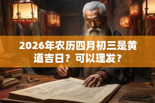 2026年农历四月初三是黄道吉日？可以理发？