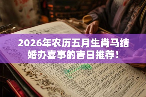 2026年农历五月生肖马结婚办喜事的吉日推荐! 2026年农历五月生肖马结婚办喜事的吉日推荐!