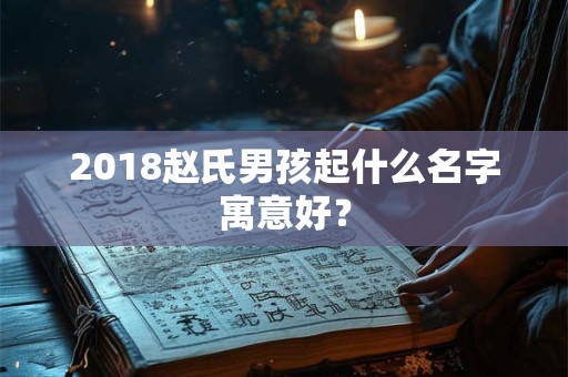 2018赵氏男孩起什么名字寓意好？