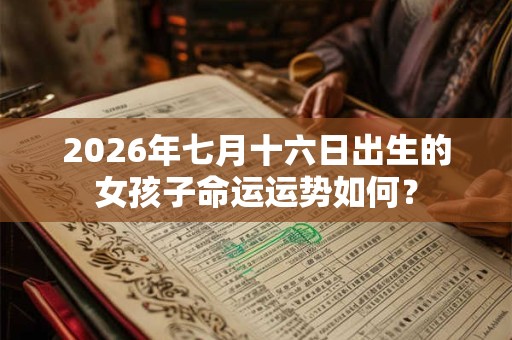 2026年七月十六日出生的女孩子命运运势如何？