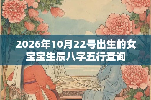 2026年10月22号出生的女宝宝生辰八字五行查询