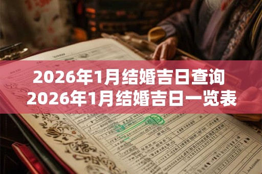 2026年1月结婚吉日查询 2026年1月结婚吉日一览表 2026年1月结婚吉日查询 2026年1月结婚吉日一览表