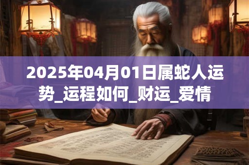 2025年04月01日属蛇人运势_运程如何_财运_爱情