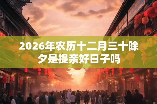 2026年农历十二月三十除夕是提亲好日子吗