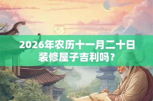 2026年农历十一月二十日装修屋子吉利吗? 2026年农历十一月二十日装修屋子吉利吗?