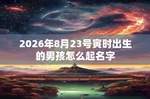 2026年8月23号寅时出生的男孩怎么起名字 2026年8月23号寅时出生的男孩怎么起名字