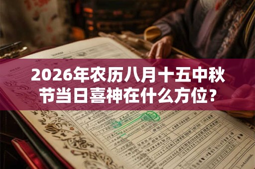 2026年农历八月十五中秋节当日喜神在什么方位? 2026年农历八月十五中秋节当日喜神在什么方位?