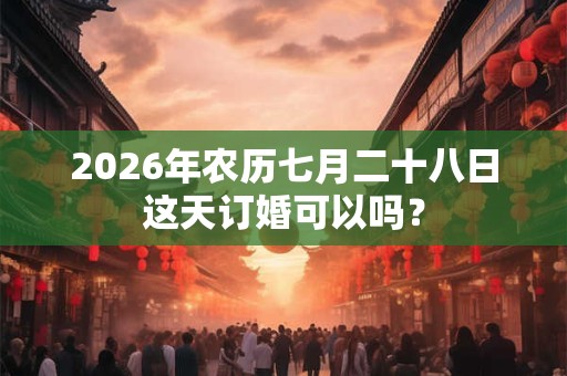 2026年农历七月二十八日这天订婚可以吗? 2026年农历七月二十八日这天订婚可以吗?