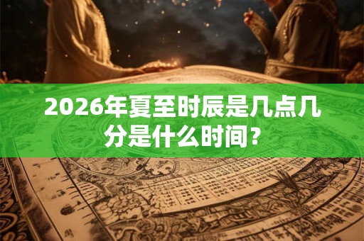2026年夏至时辰是几点几分是什么时间? 2026年夏至时辰是几点几分是什么时间?